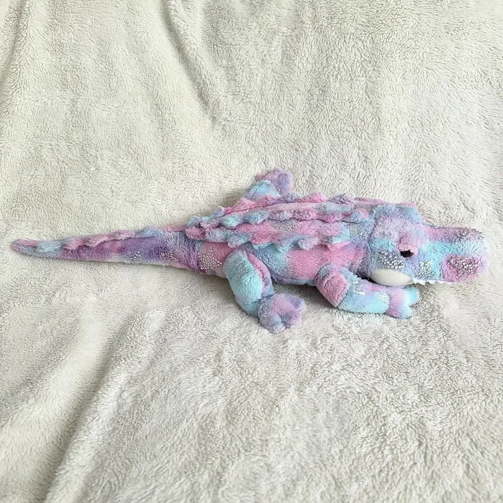 Adventure Planet Pink Purple Glitter Crocodile Alligator Plush Toy 20” Stuffed
